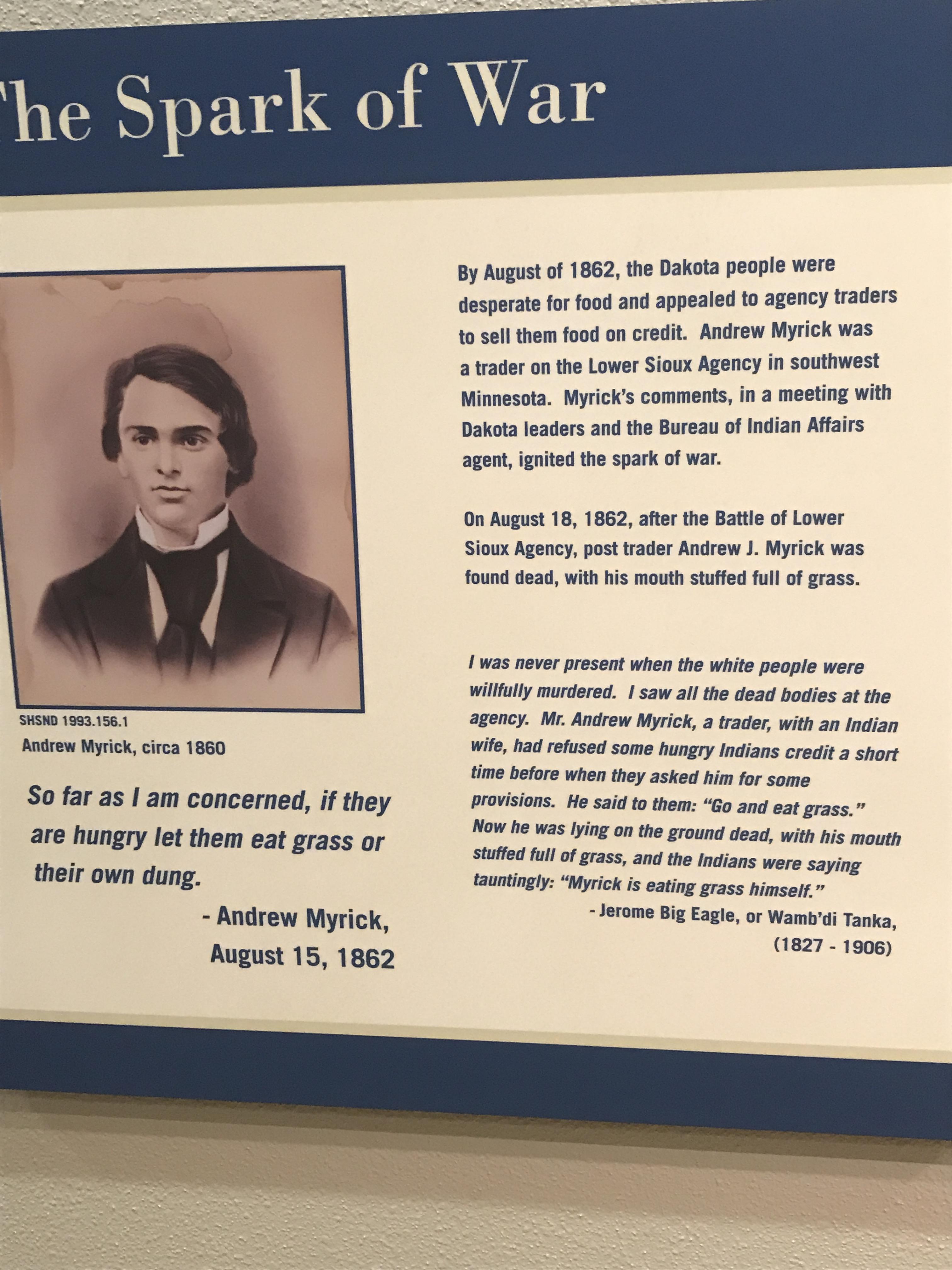 Found at the Fort Abercrombie exhibit nearby Fargo. Gave me a good