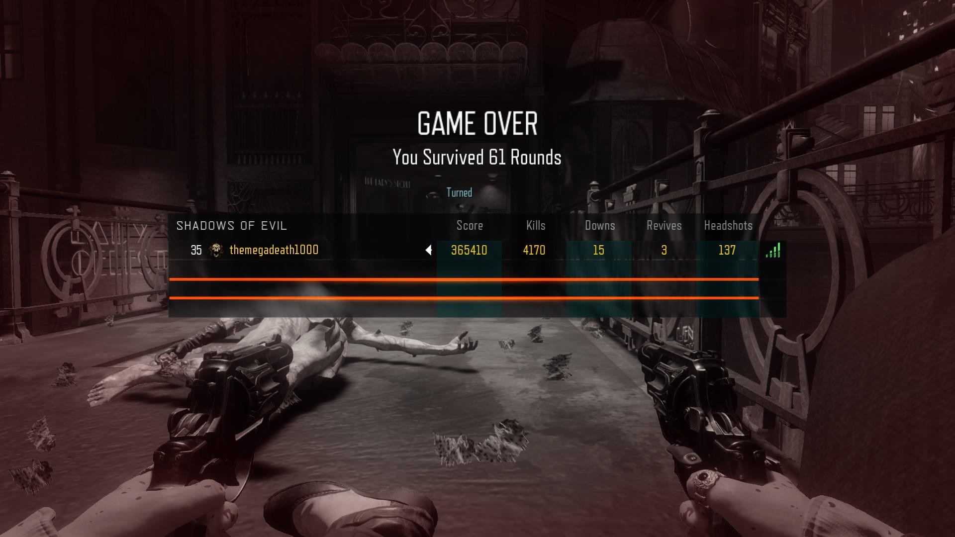 The highest round I have ever gotten to and will ever get to in zombies