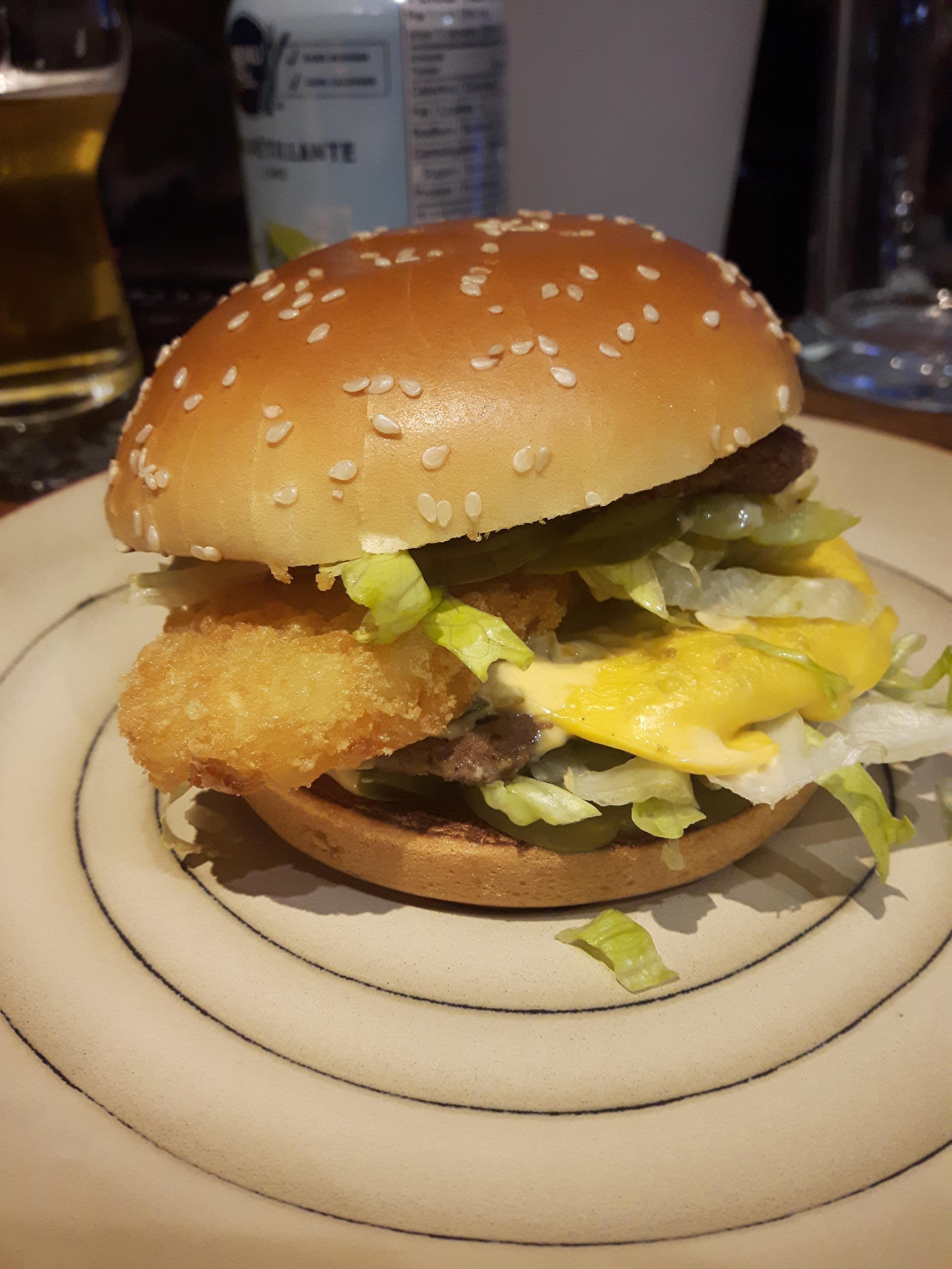 Replaced the middle bun in a Big Mac with a hash brown...I call it the