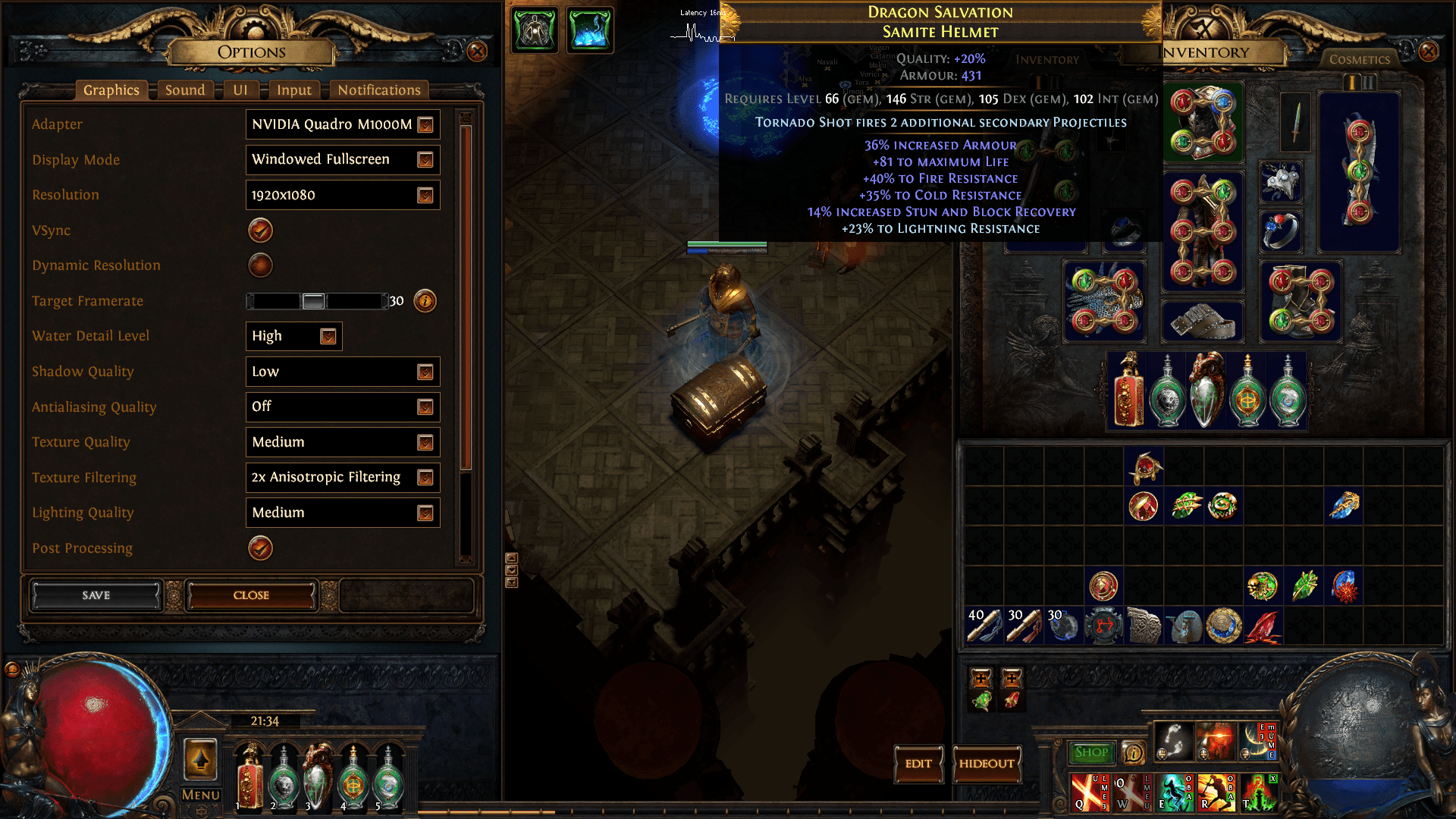 Tornado Shot Enchant and 16x 20 qual gems, my best Uber Lab ever. r