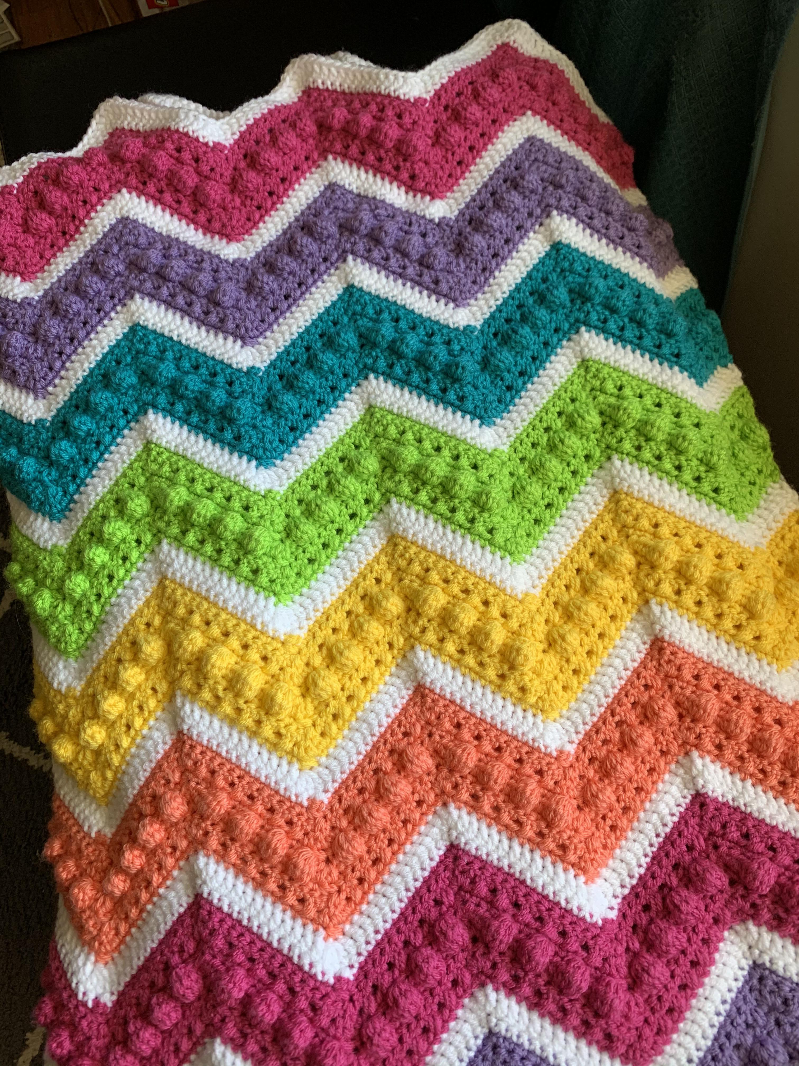 First completed quarantine project a blanket for my daughter! r/crochet
