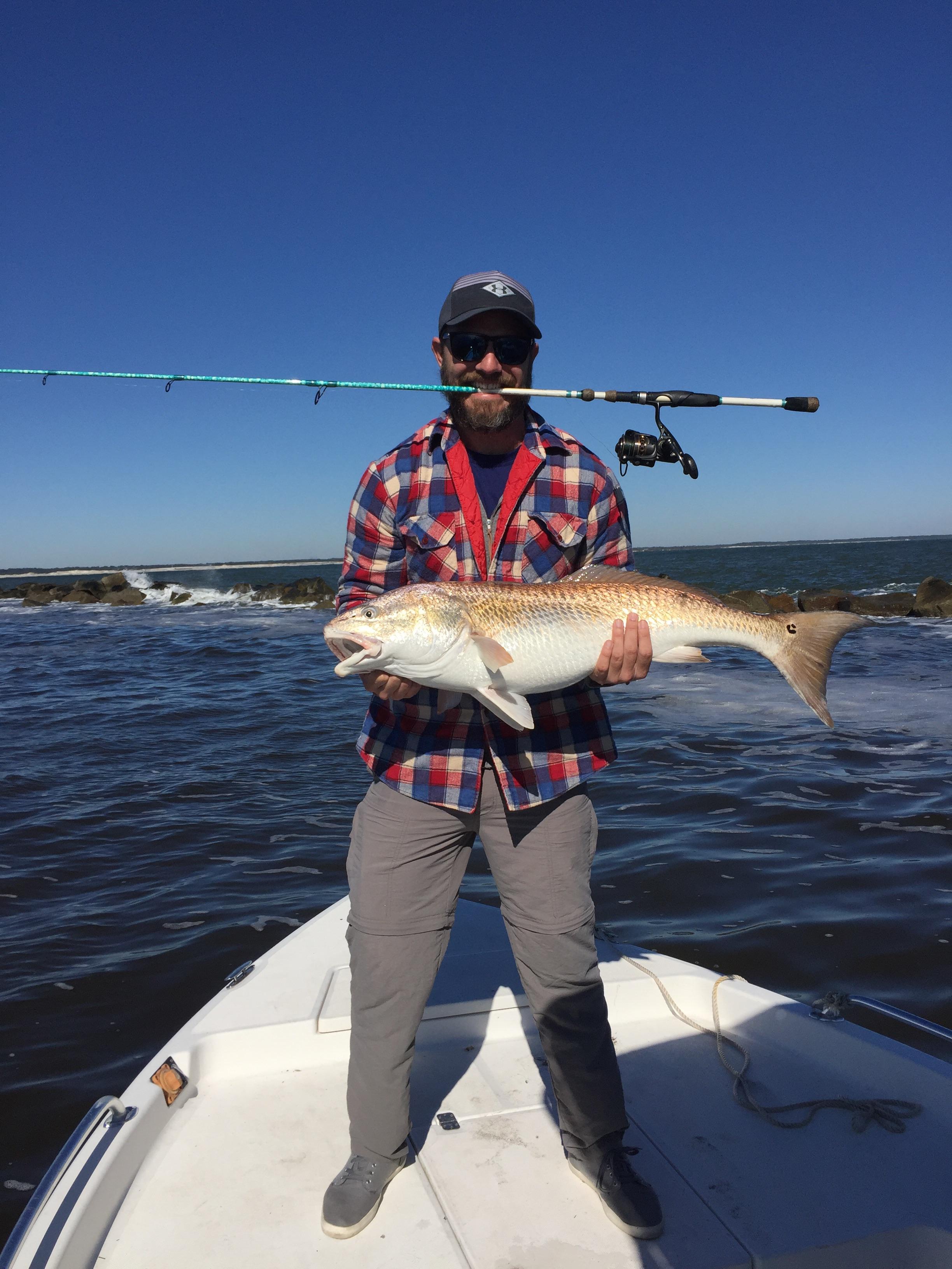Cold, windy morning in Jacksonville, FL. Mouth of the St. John's at the