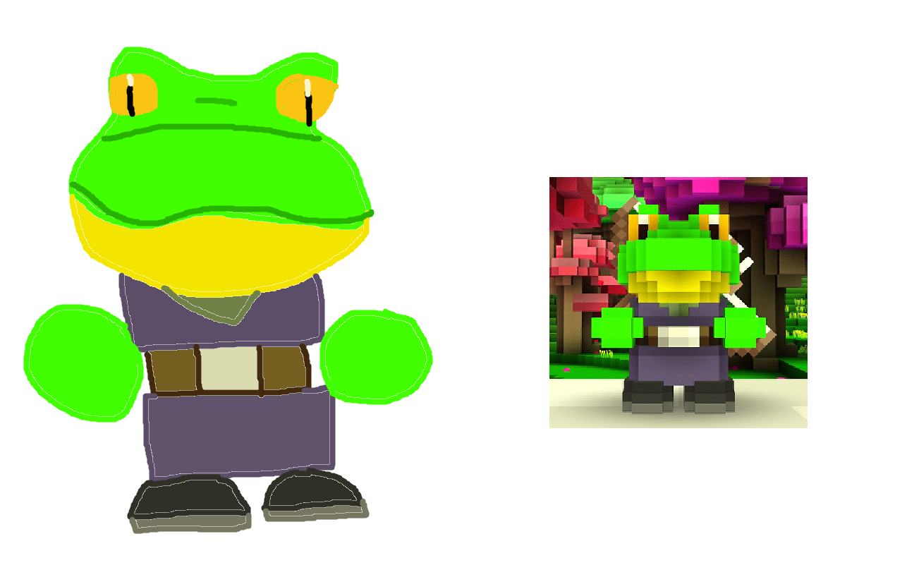 Poorly drawing something related to Cube World everyday until Cube