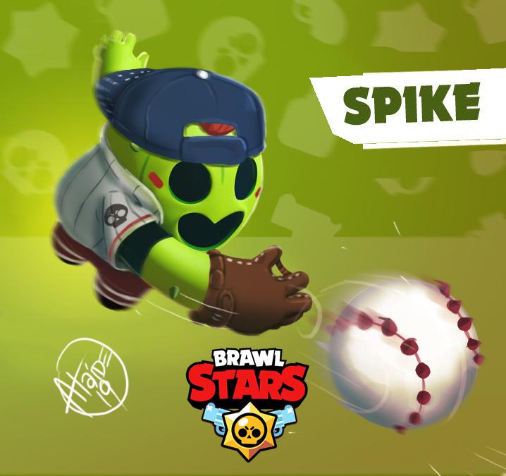 Skin Baseball Spike. Concept art. r/Brawlstars