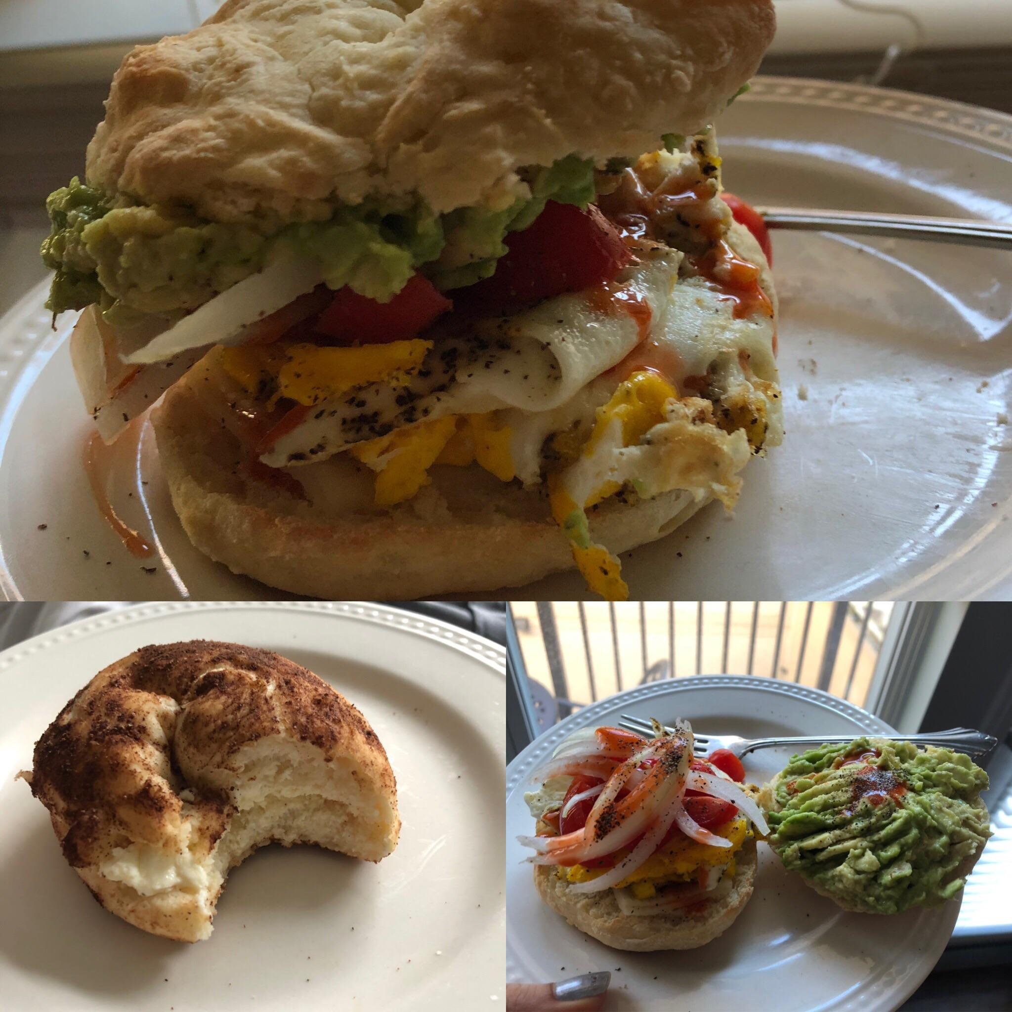 Skinnytaste bagels are amazing and about 150 calories each, easy to