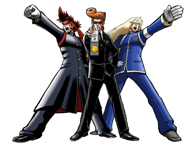 A doctored digital image of the medium leaders of all 3 iNiS DS rhythm