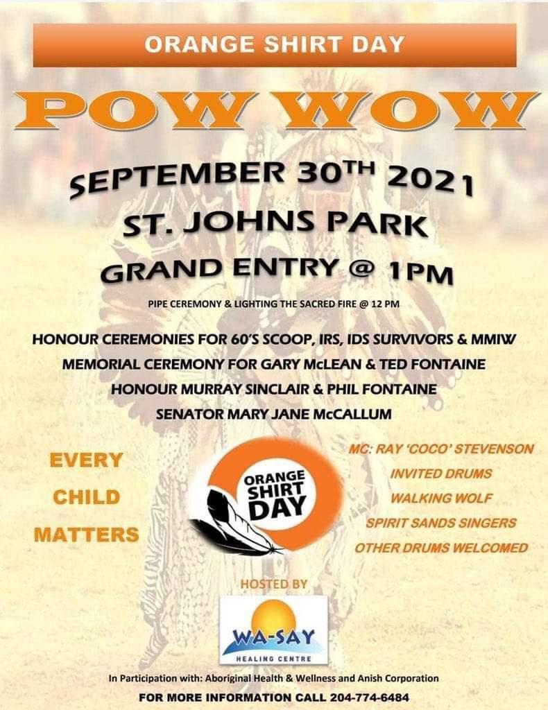 Orange Shirt Day Pow Wow September 30 🧡 r/Winnipeg
