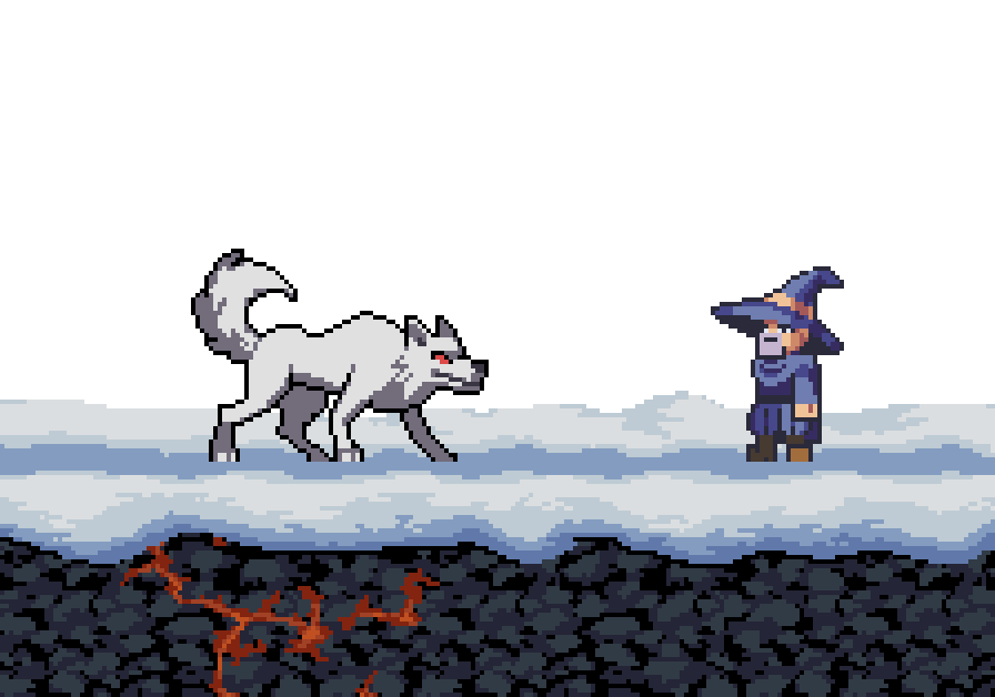 Wolf NPC attack animation r/godot