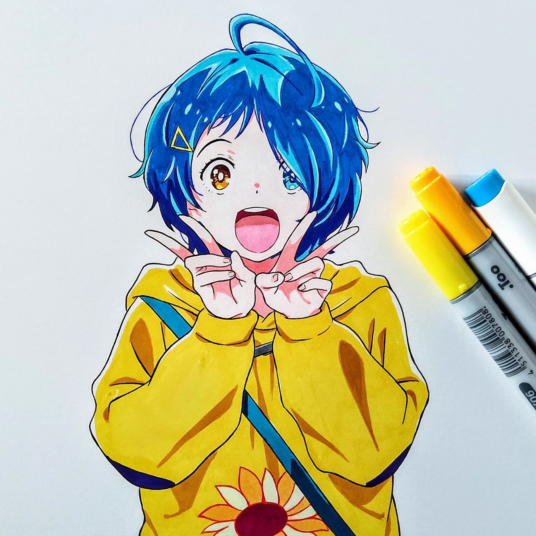 My drawing of Ai Ohto 💙 wondereggpriority