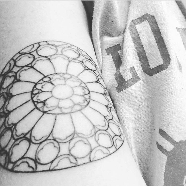 The Rose Window from Westminster Abbey. Done by Geoff at Body Armor in Kalamazoo, Michigan. r