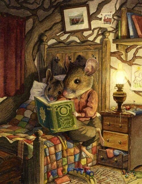 I used to LOVE these cozy animal illustrations as a kid. I always