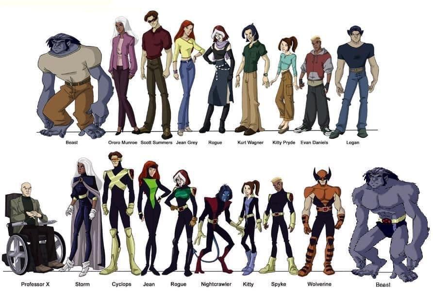 I came across the character sheet for XMen Evolution today and I want