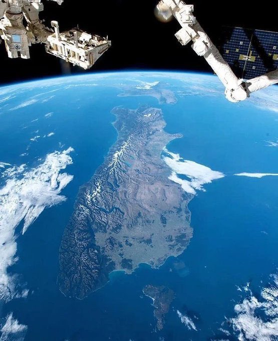 New Zealand as seen from Space. newzealand