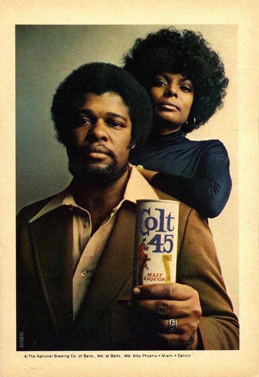 Colt 45 Malt Liquor ad, 1970s. r/vintageads