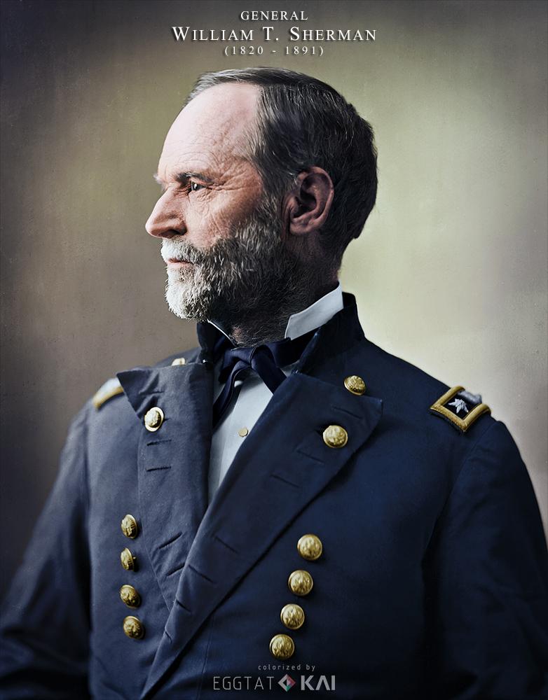 Portrait of William T. Sherman, general in the Union Army during the