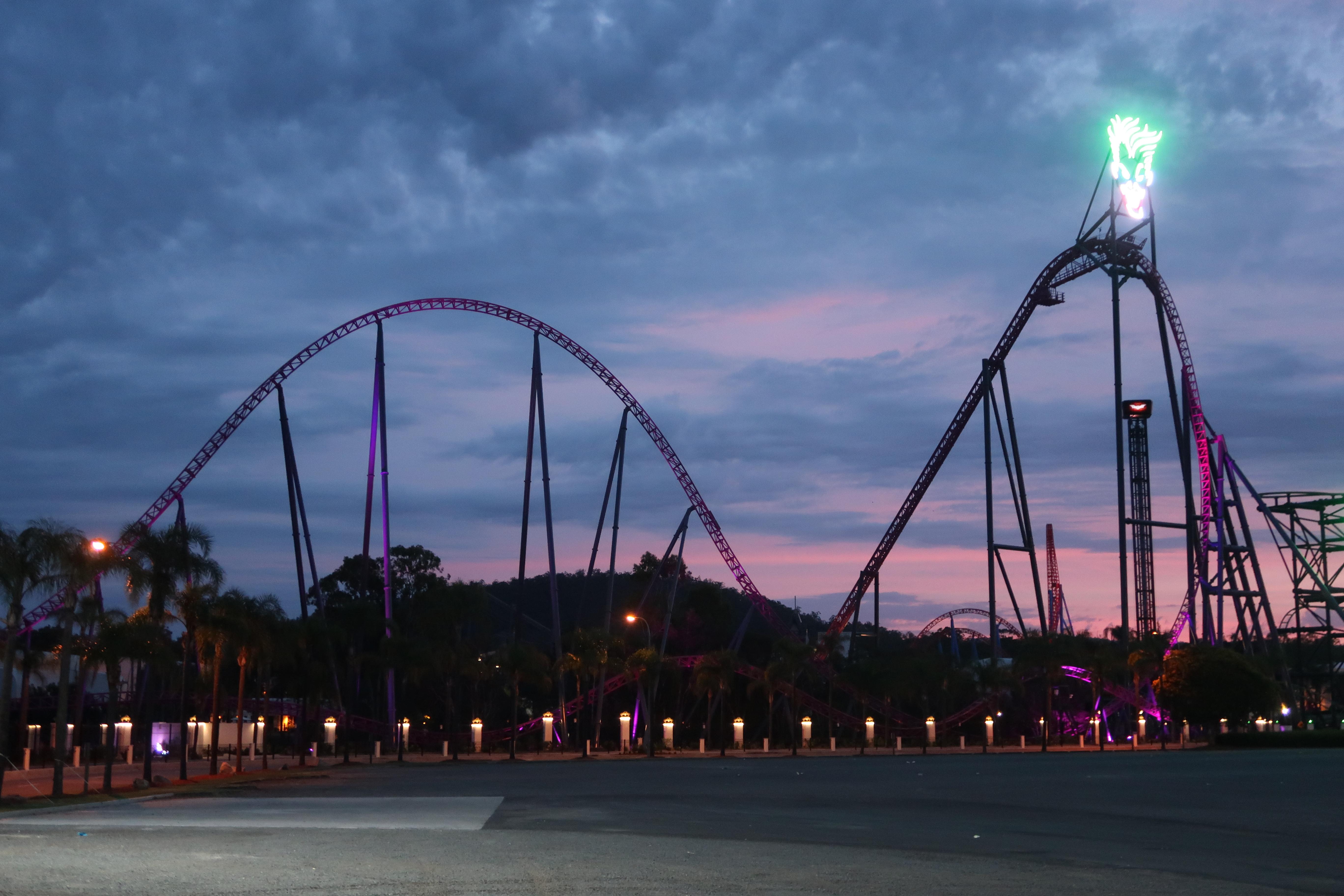 DC Rivals as the sun goes down r/rollercoasters