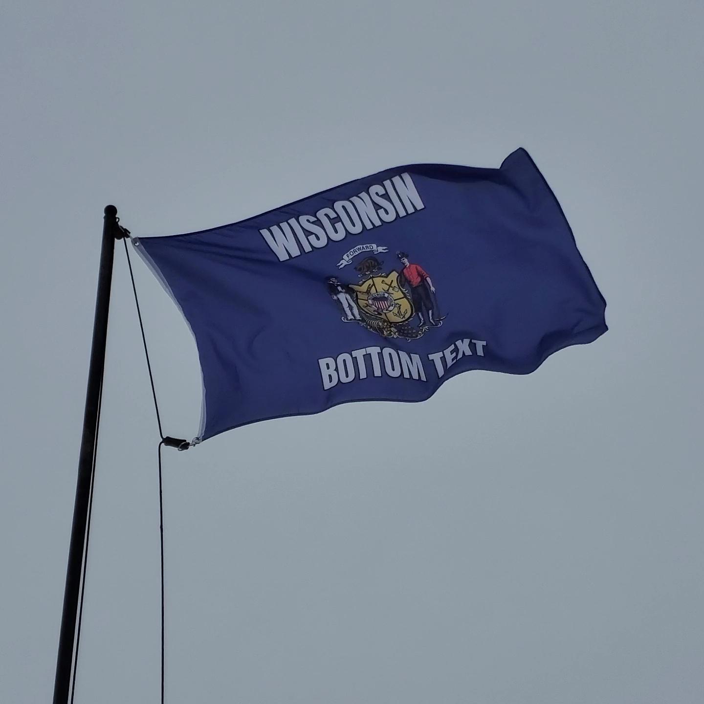 Wisconsin flag redesign, in the air! vexilologycirclejerk
