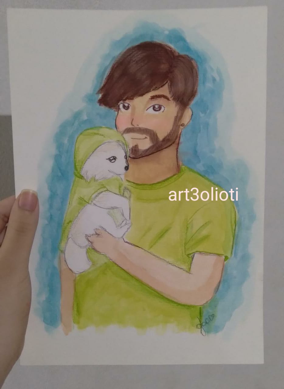 fiz esse desenho com aquarela. ja postei no twitter, insta