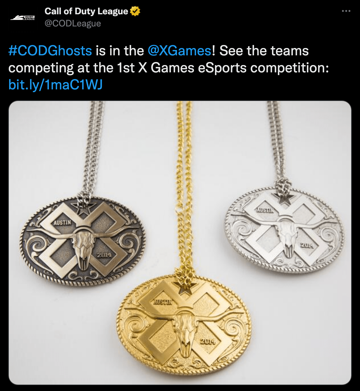 This is how the XGames Medals for CoD looked like