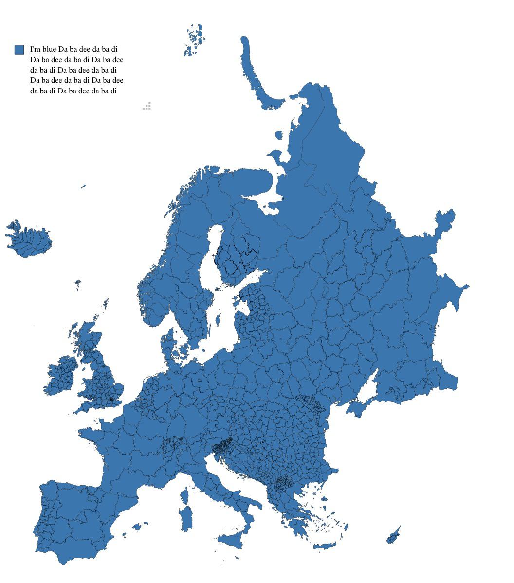 Yo, listen up here’s a story About a little guy That lives in a blue