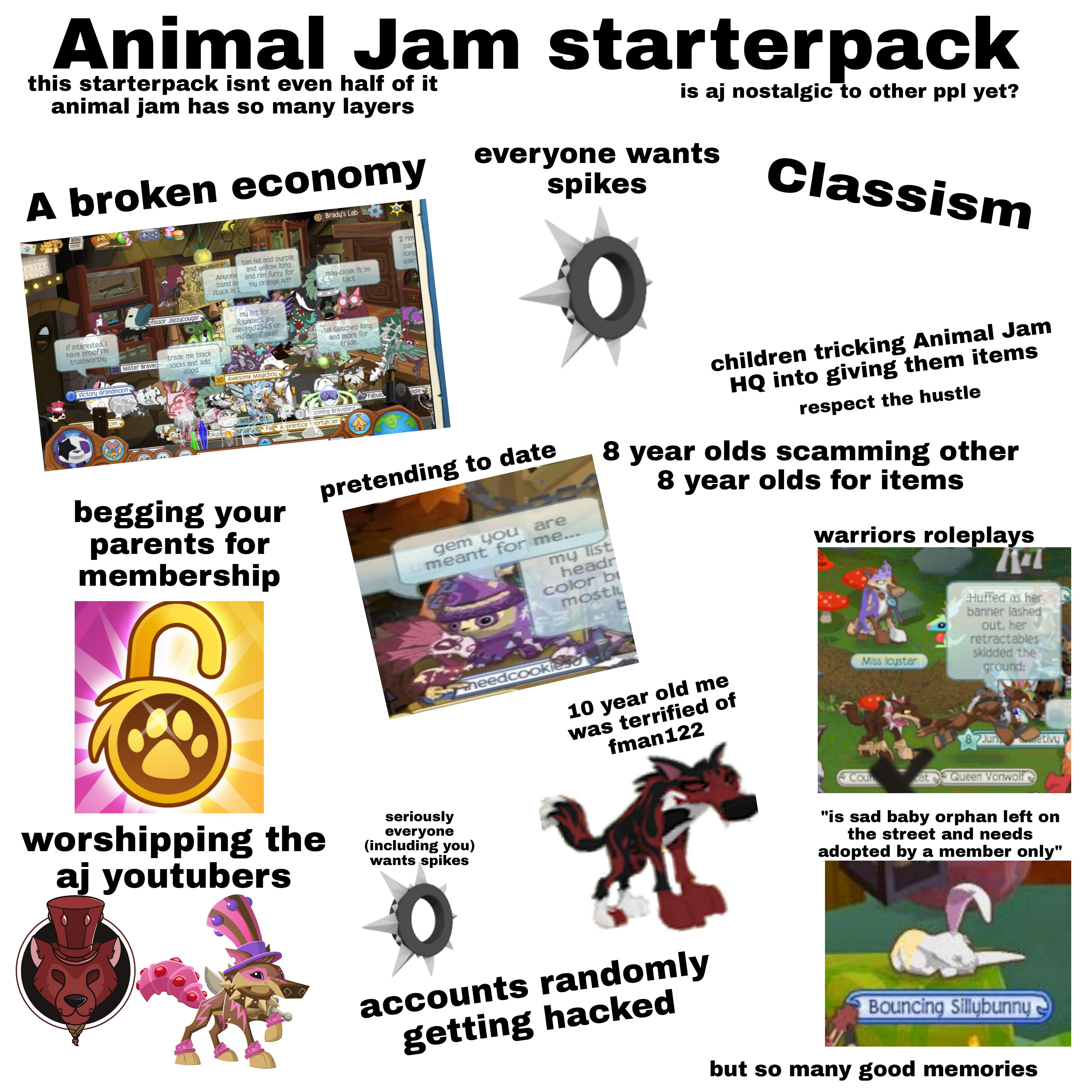 Animal Jam starterpack r/starterpacks