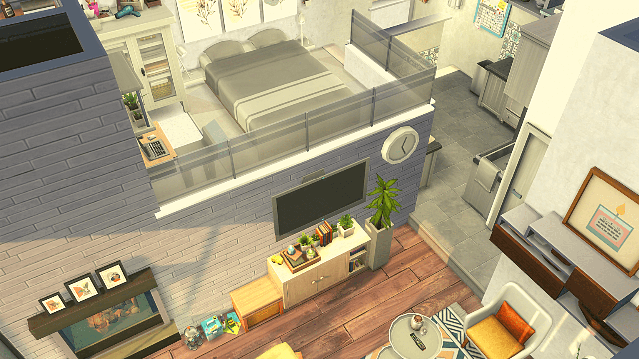I built this FAMILY LOFT APARTMENT in San Myshuno 🌆 (930 Medina Studios