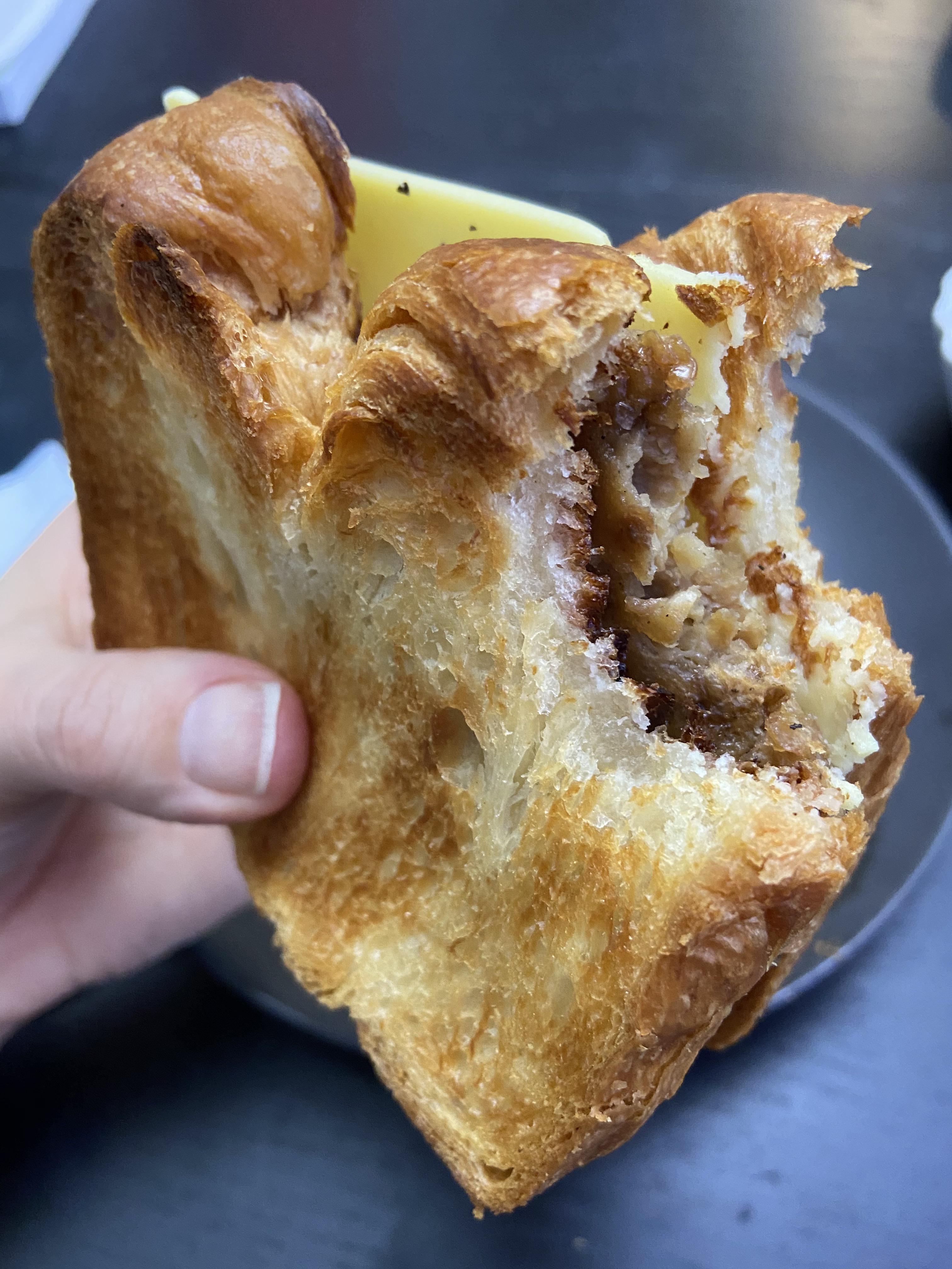 Vegan Croissant Toast from La Boulangerie with Good Smoked