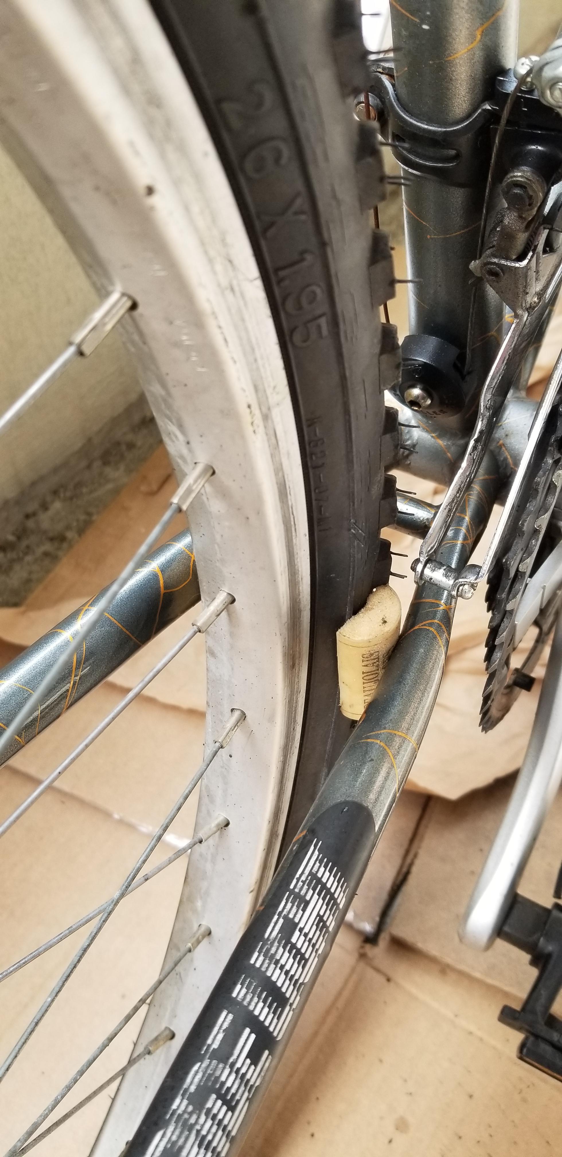 To make sure your rear bike wheel is perfectly in the centered when tightening the nuts after