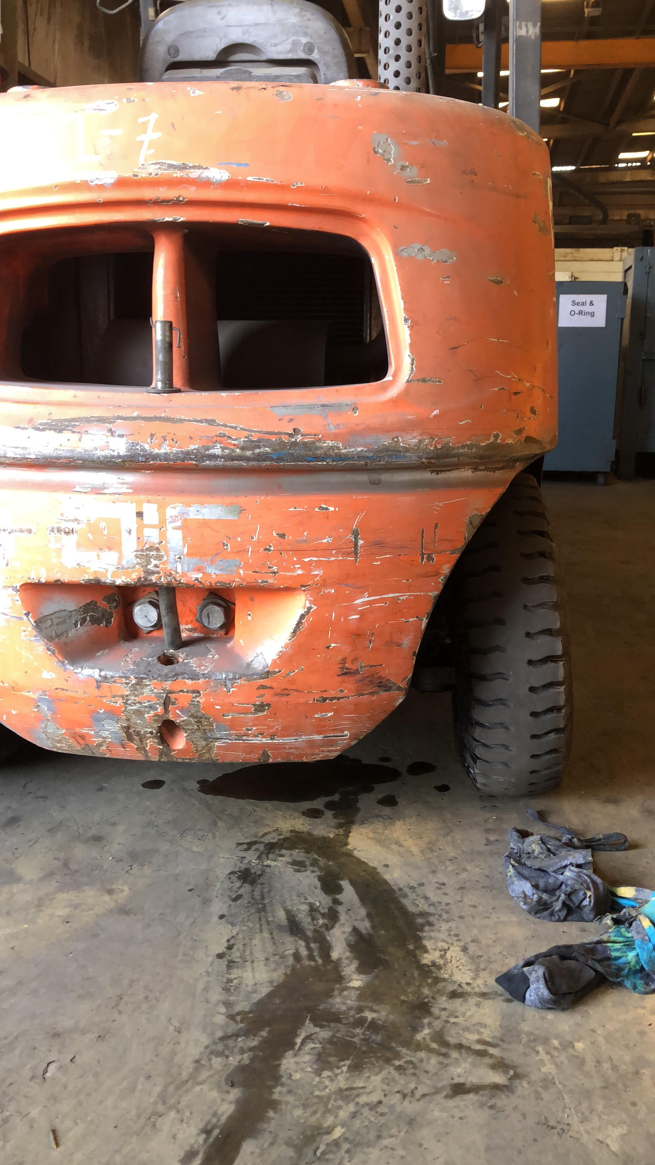 My company noticed that a rear tire is crooked (damaged knuckle