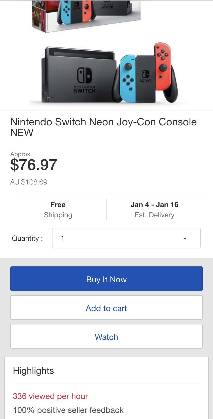 No way this is legit right? Switch console for 76? r/Ebay