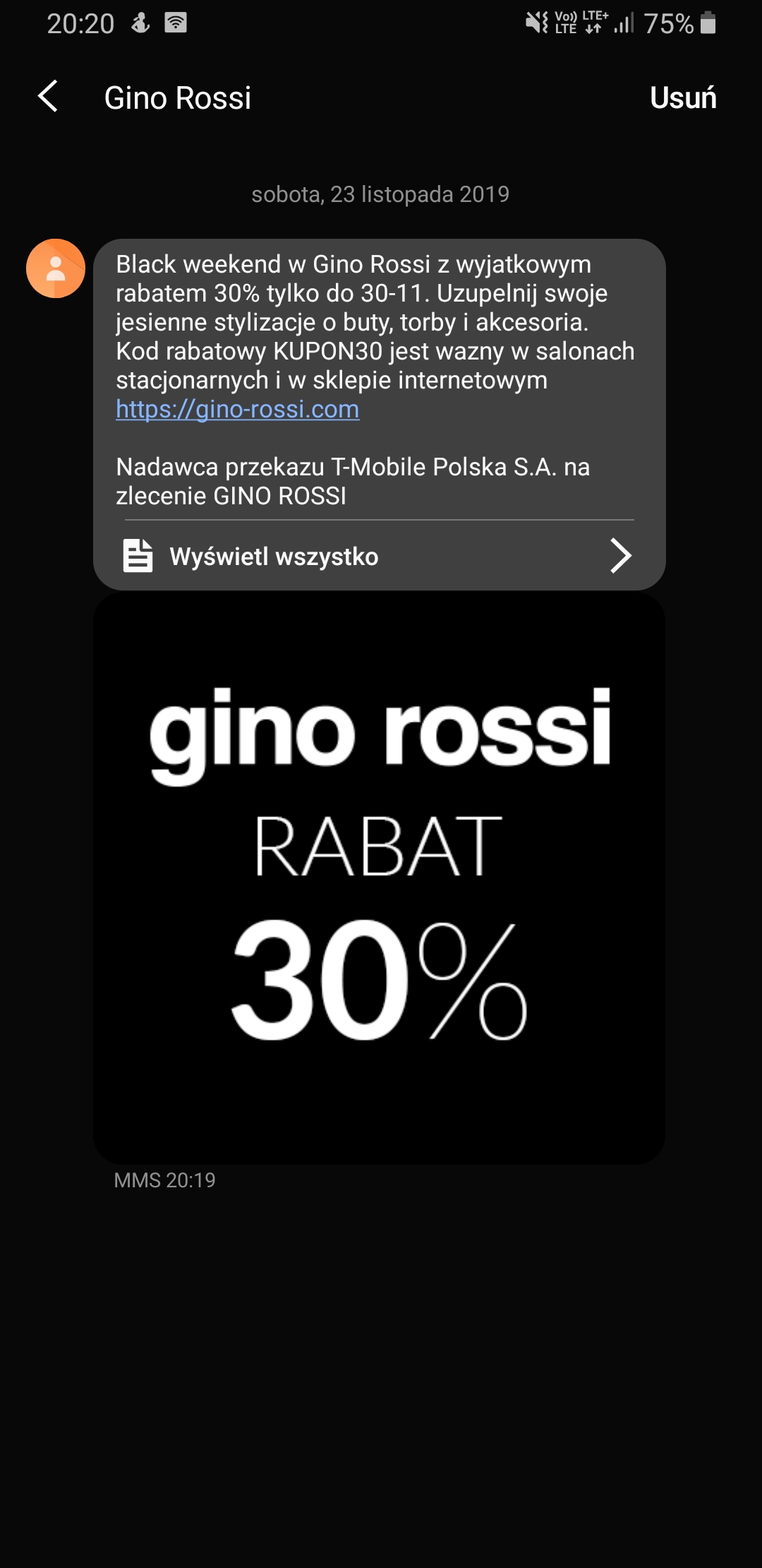 TMobile in Poland sends ads through SMS even though they can not do