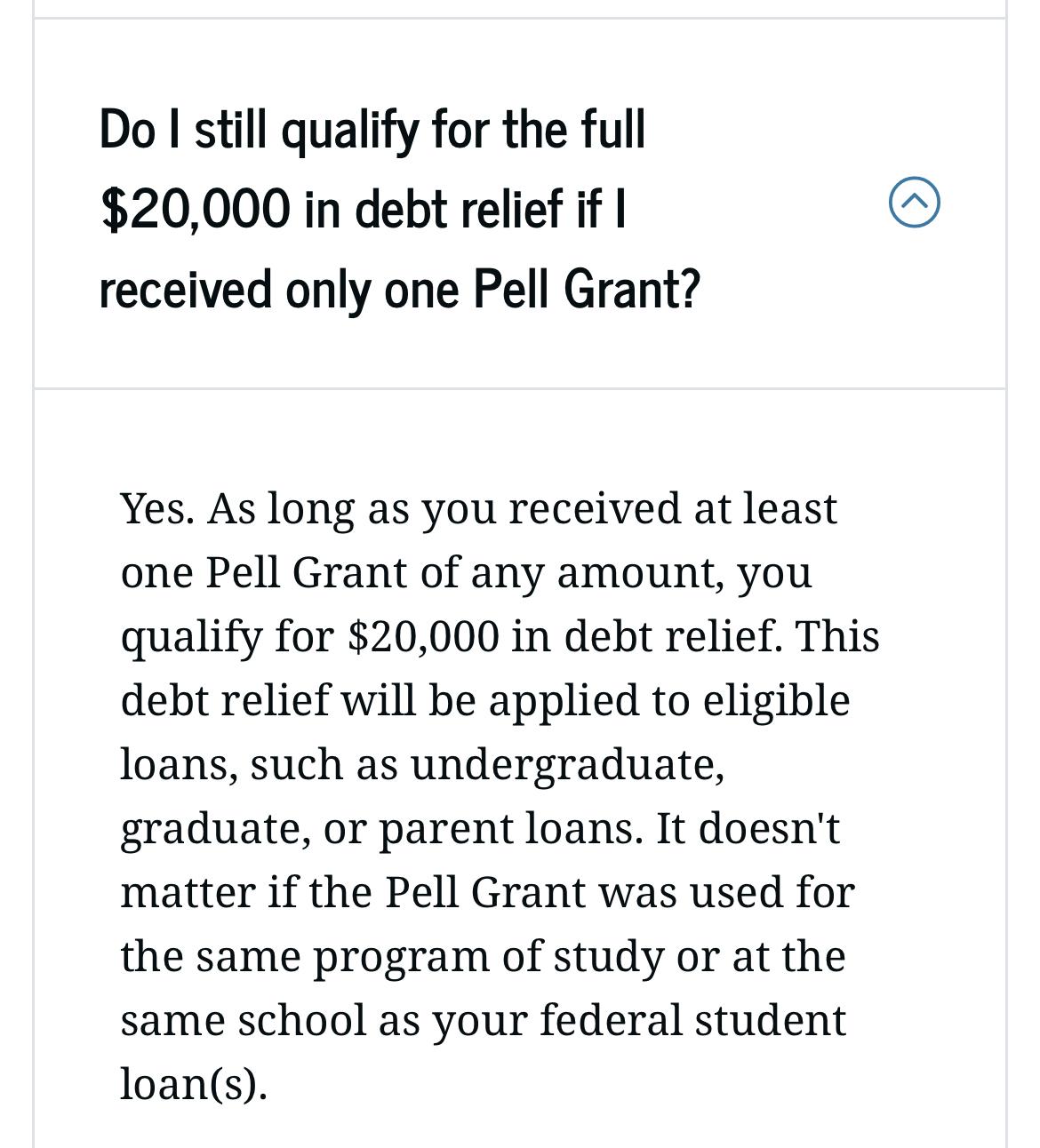 FYI regarding those who only have graduate loans but received a Pell