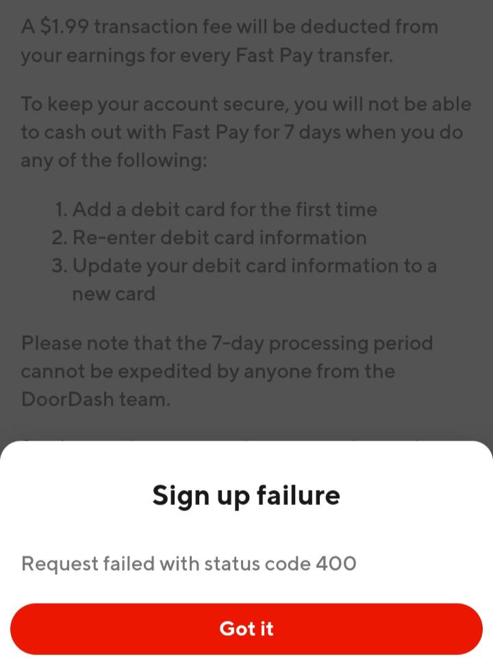 Recently had to change cards. Now I get this message everytime I try to