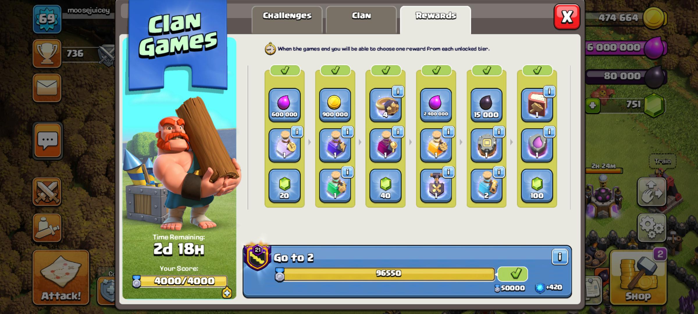best clan game rewards for a maxing th8? also have 3 builders so ill