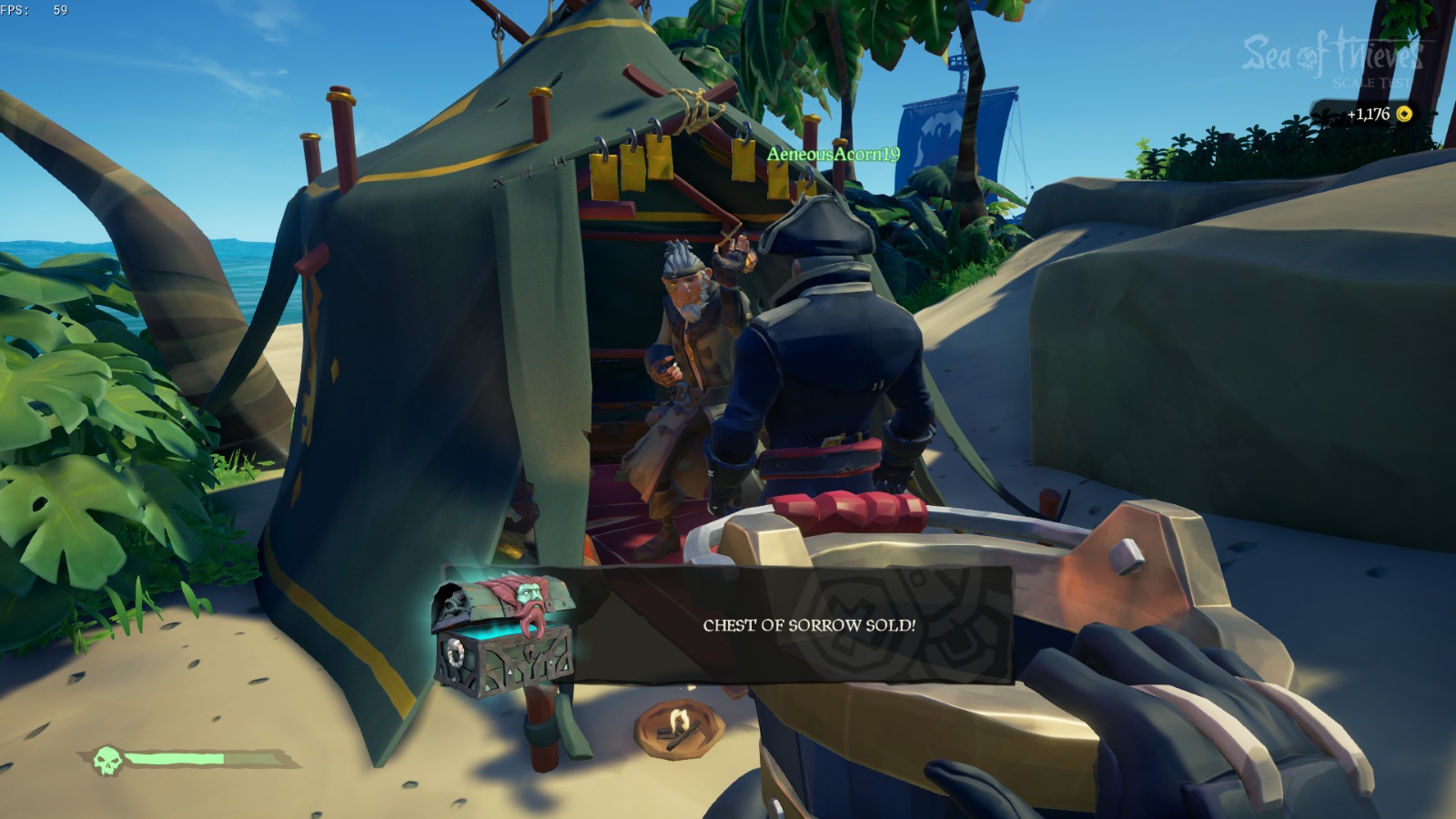 This is the aproximate gold of the weeping chest. r/Seaofthieves