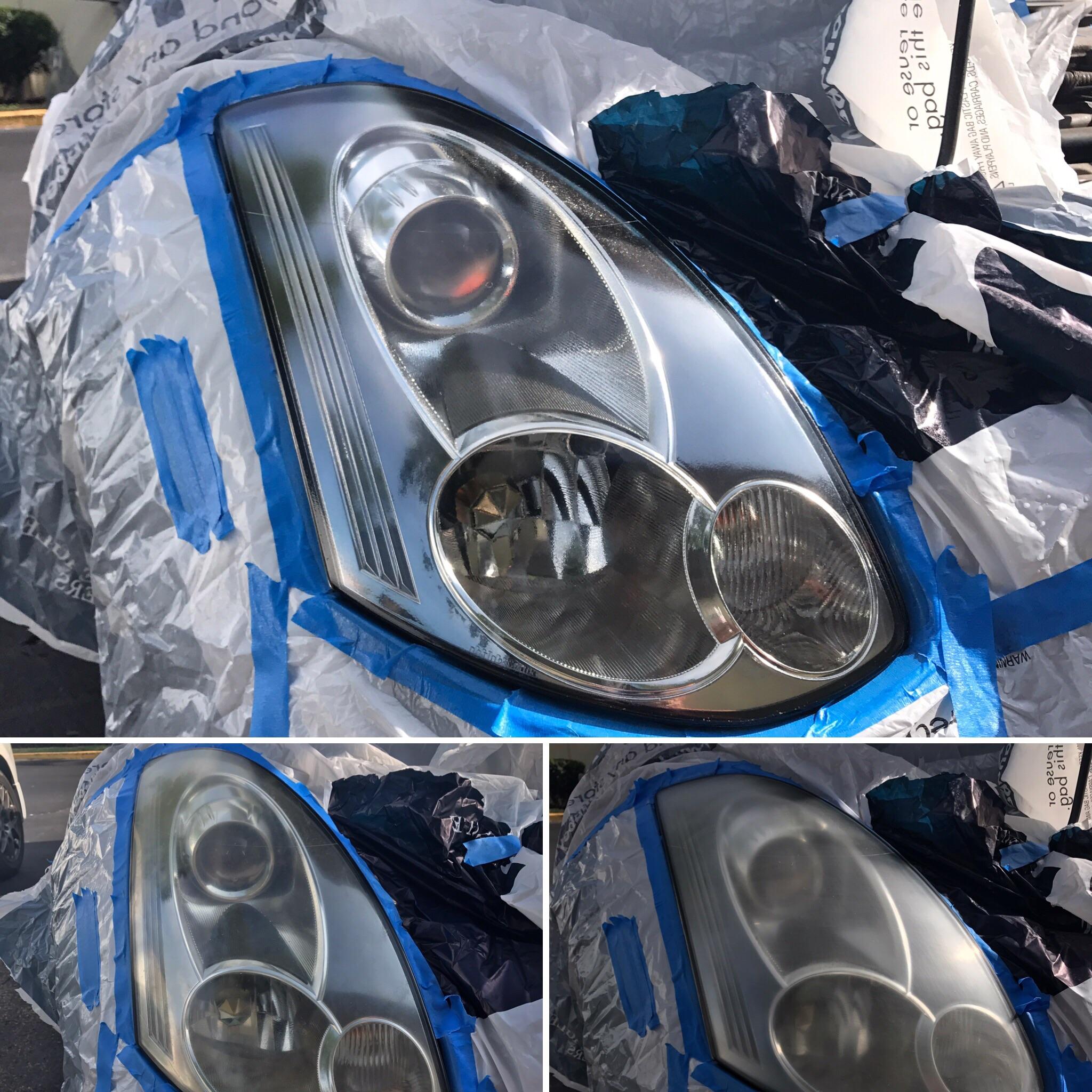 Cleaned up the headlights on my G35 coupe. : r/AutoDetailing