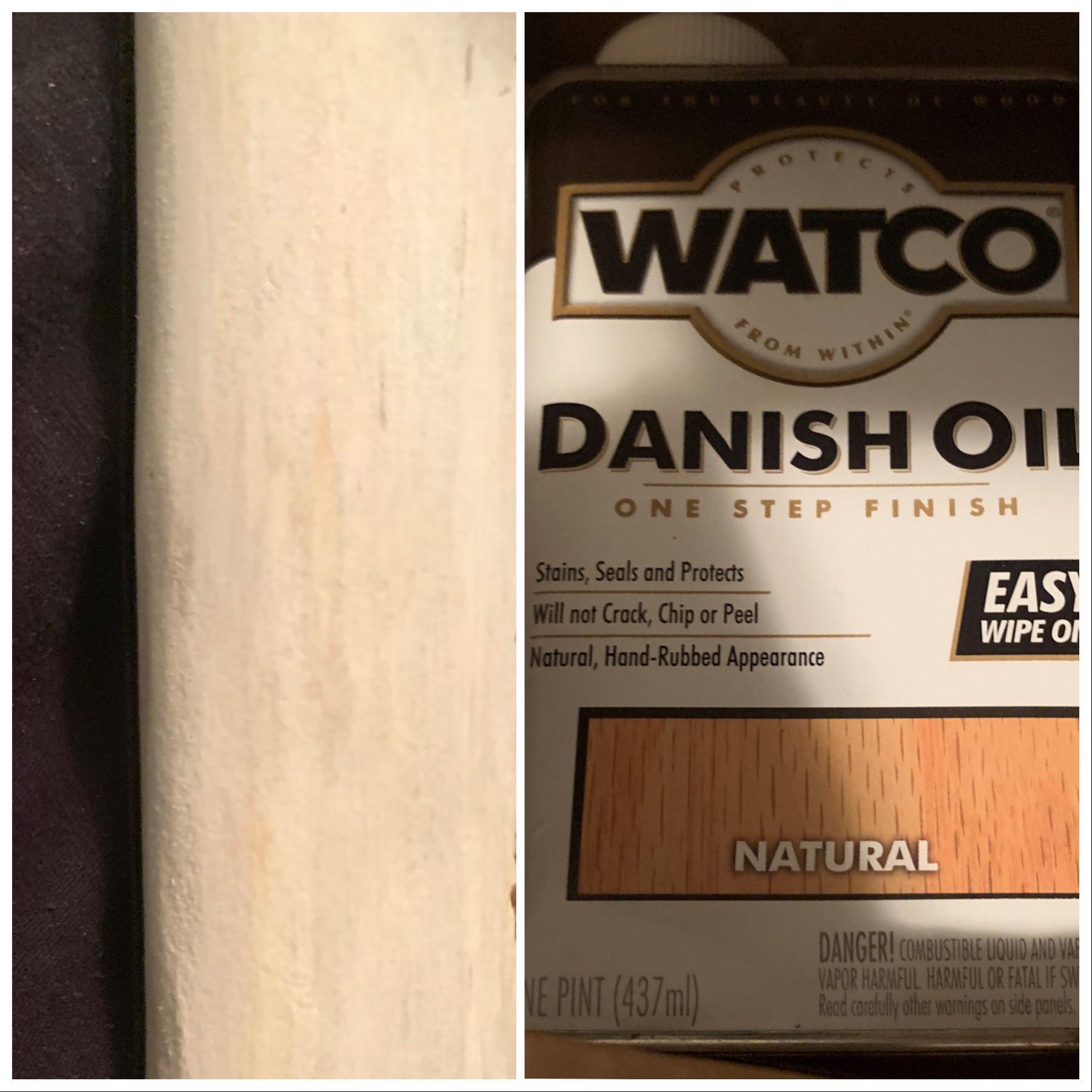 How will ‘Natural’ Danish Oil (1 Step Finish) darken this drift wood