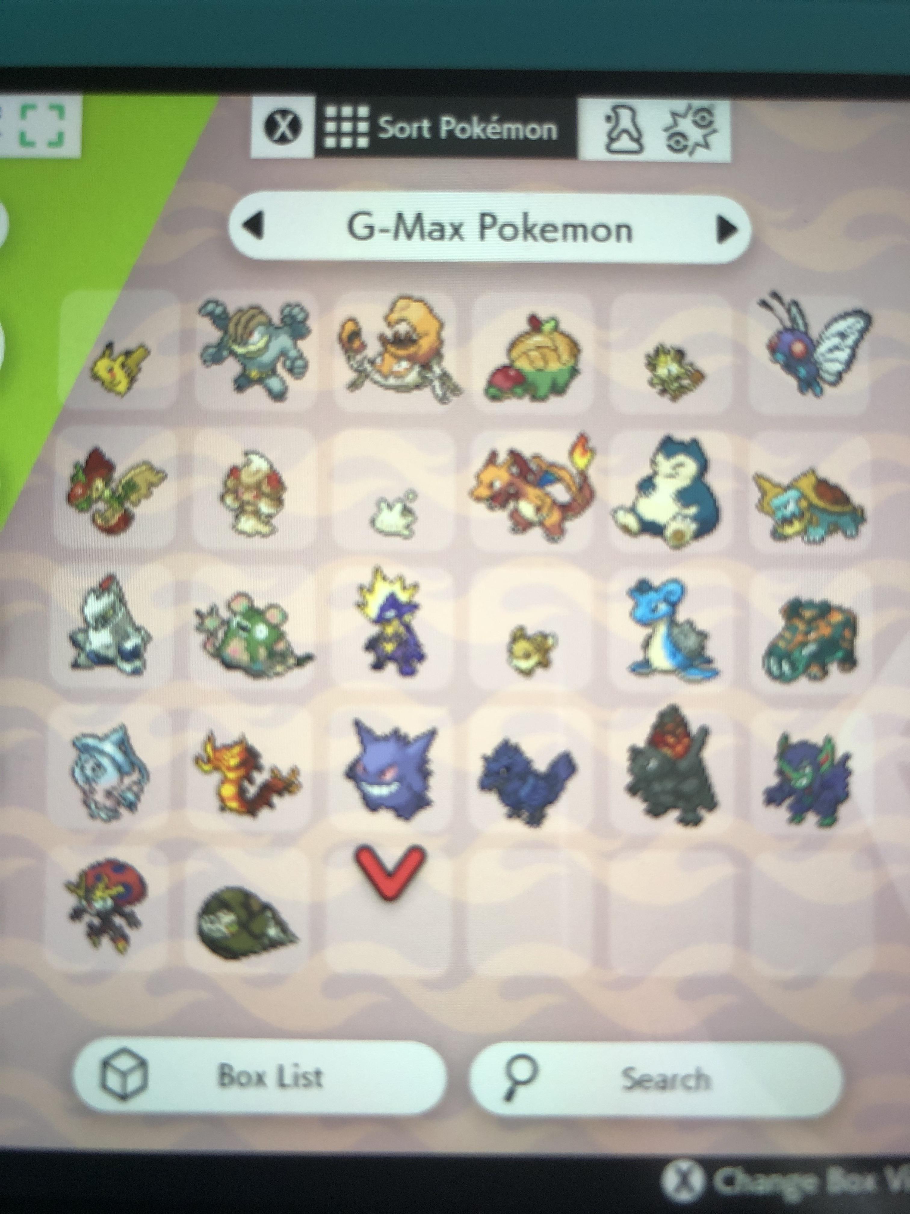 Is this all the GMax Pokémon? Because it’s my current goal and my list