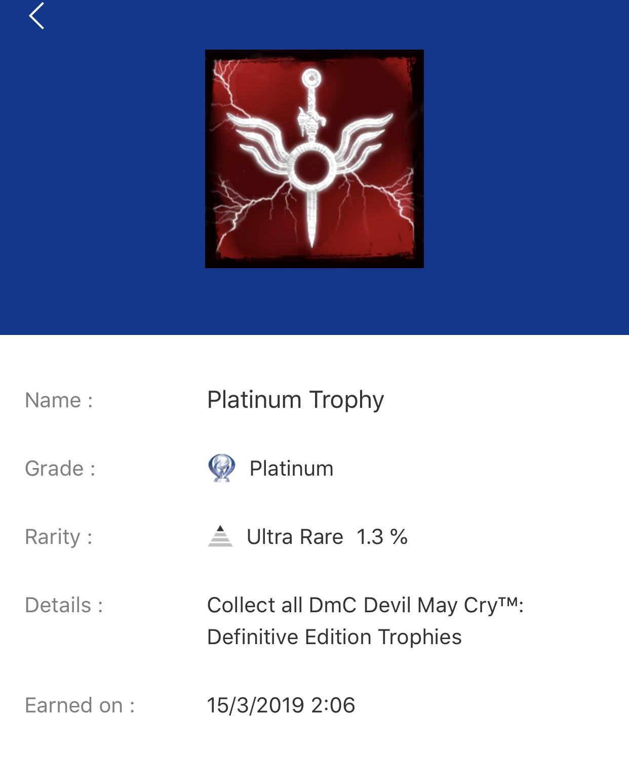 [DMC Devil May Cry] Platinum 97. With the release of DMC5 finally