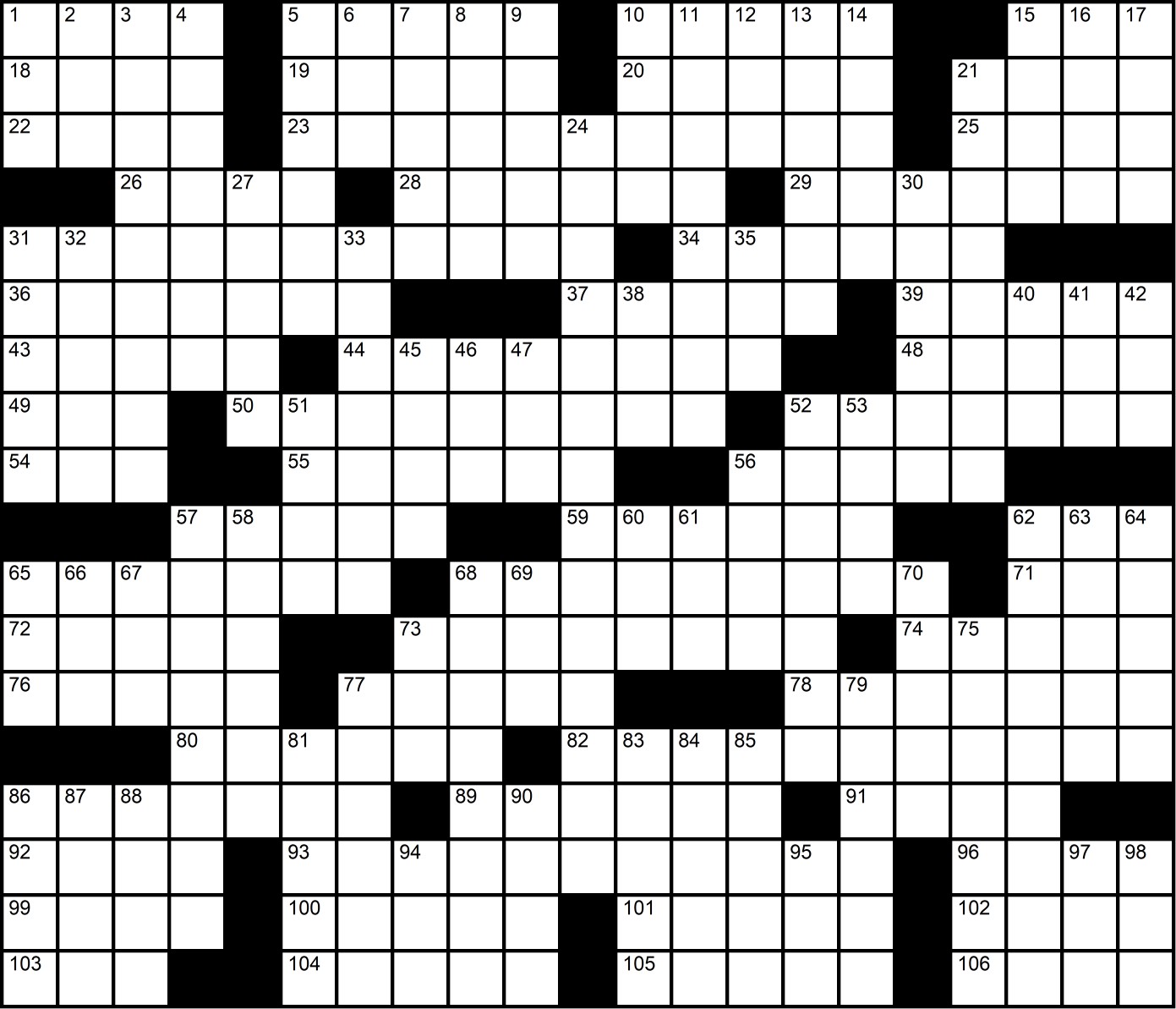 This week's Crucinova crossword has ten oneletter clues, is
