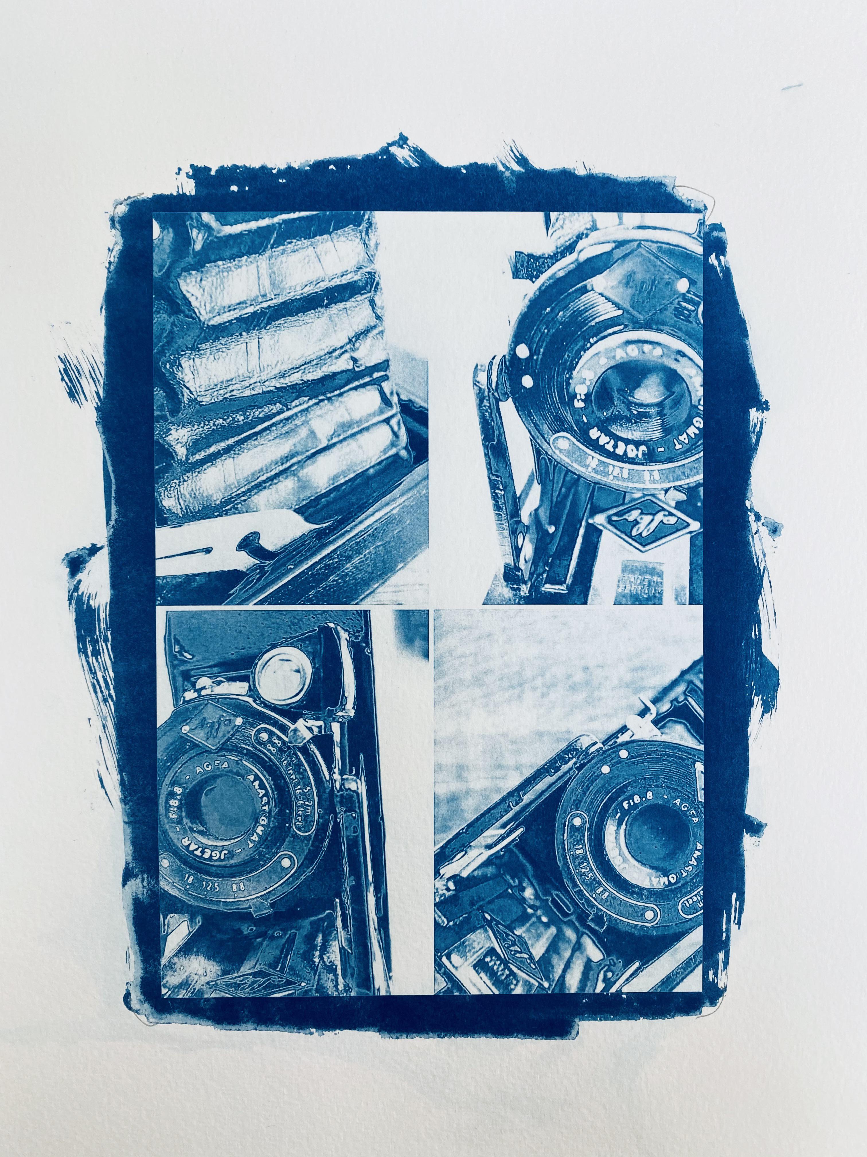 Camera montage negative used to make a cyanotype print r/cyanotypes
