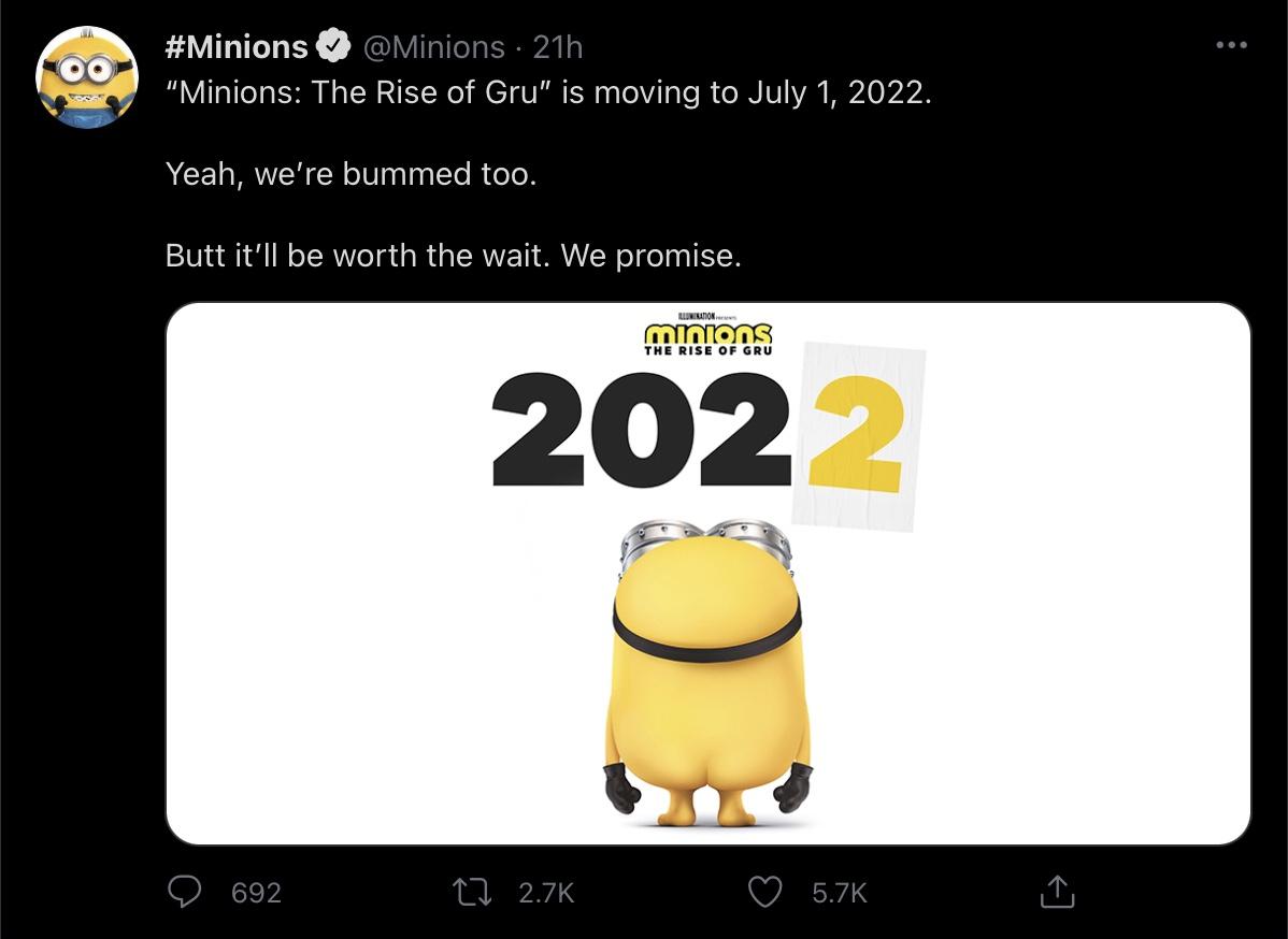 BREAKING NEWS The Minions sequel has been delayed yet again. Maybe