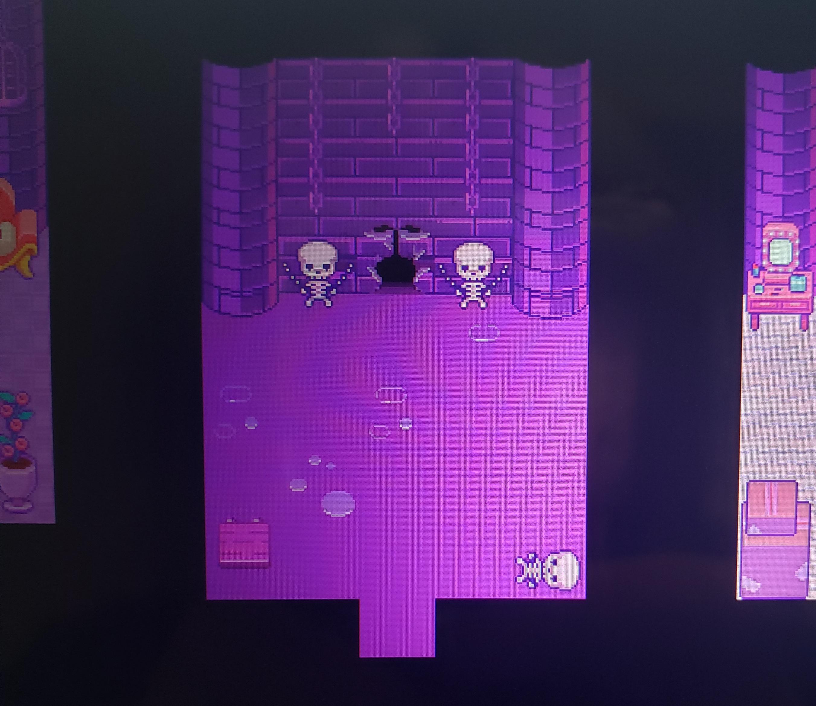 This one room with the skeletons in the dungeon in Sweetheart's castle