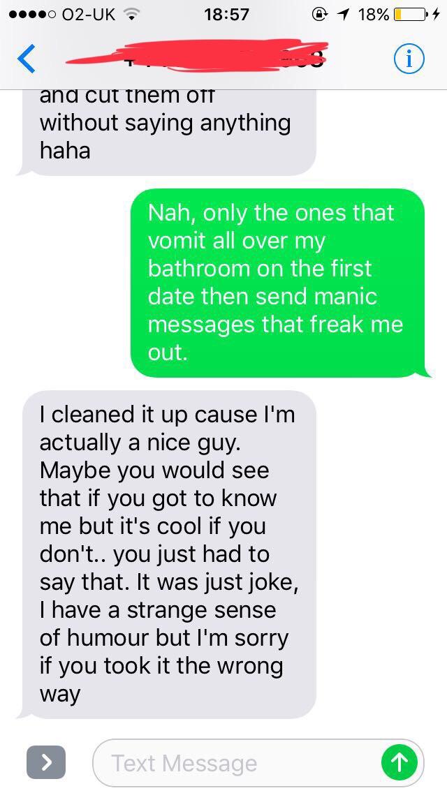 Friend received this after saying she wasn’t feeling it with a guy who