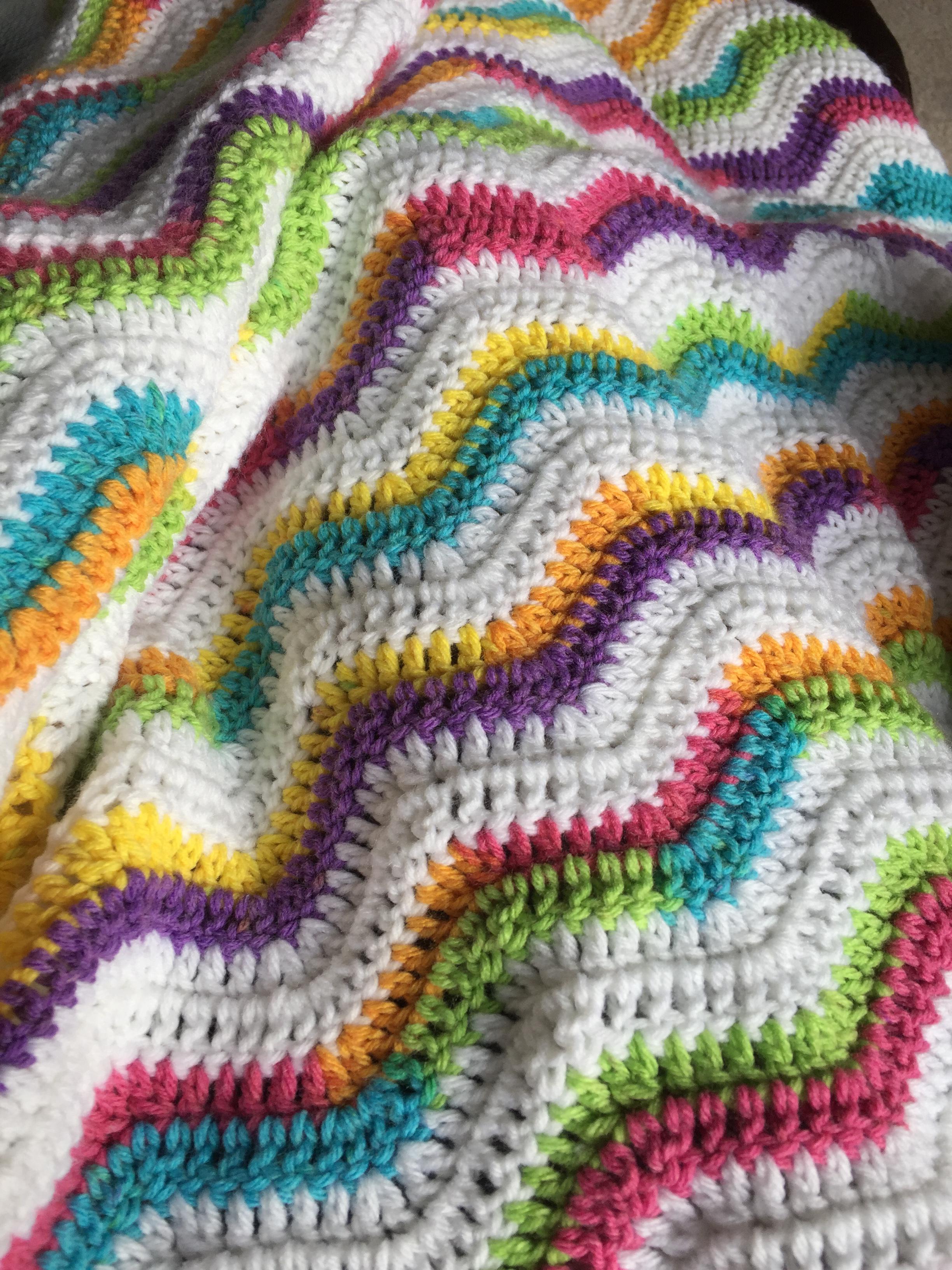 I’m calling this my Fruit Stripe Gum blanket. Not surprisingly it