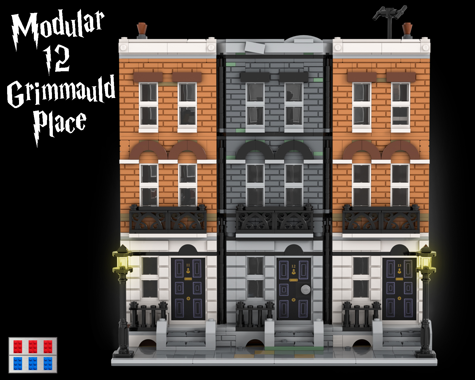 Modular 12 Grimmauld Place (instructions on Rebrickable!) r/AFOL