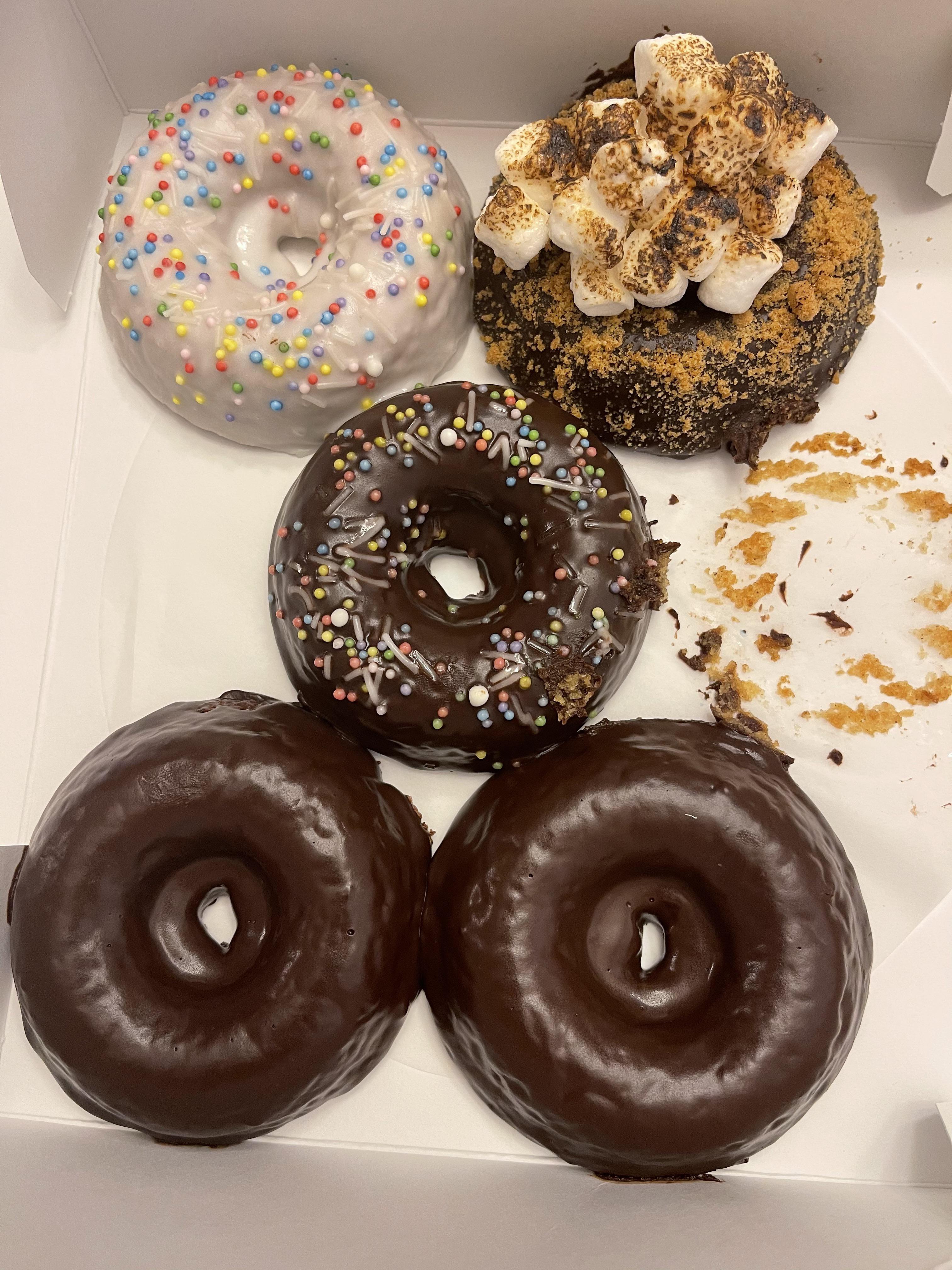 Gluten free AND vegan donuts from Gluten Free Goodness in Frisco, TX. One didn’t make the