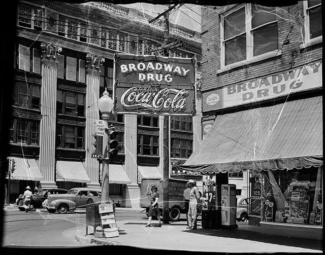 Broadway Drug OKC at he corner of 4th & Broadway. Year unknown. r
