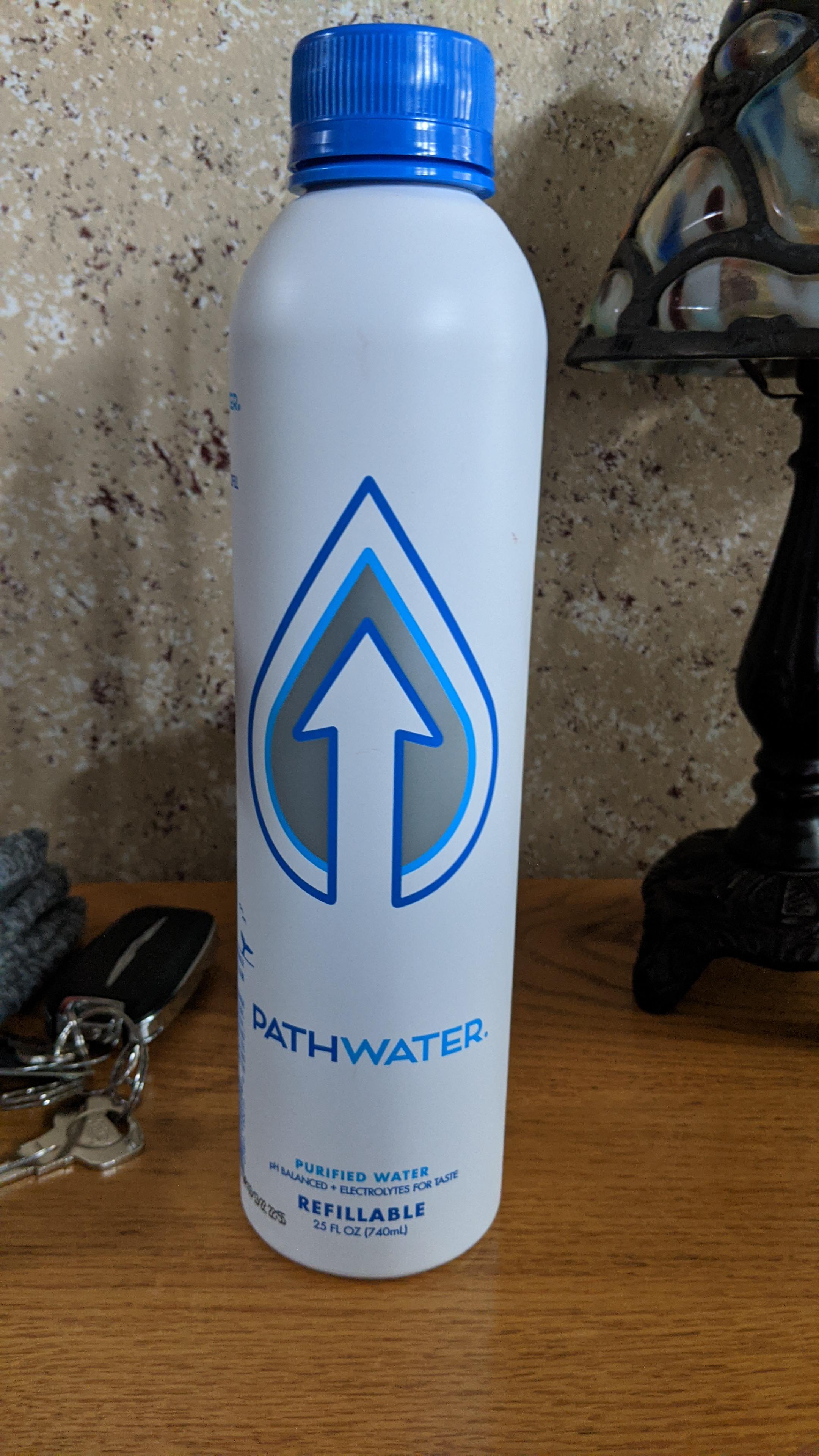 This brand of water uses reusable aluminum bottles instead of plastic
