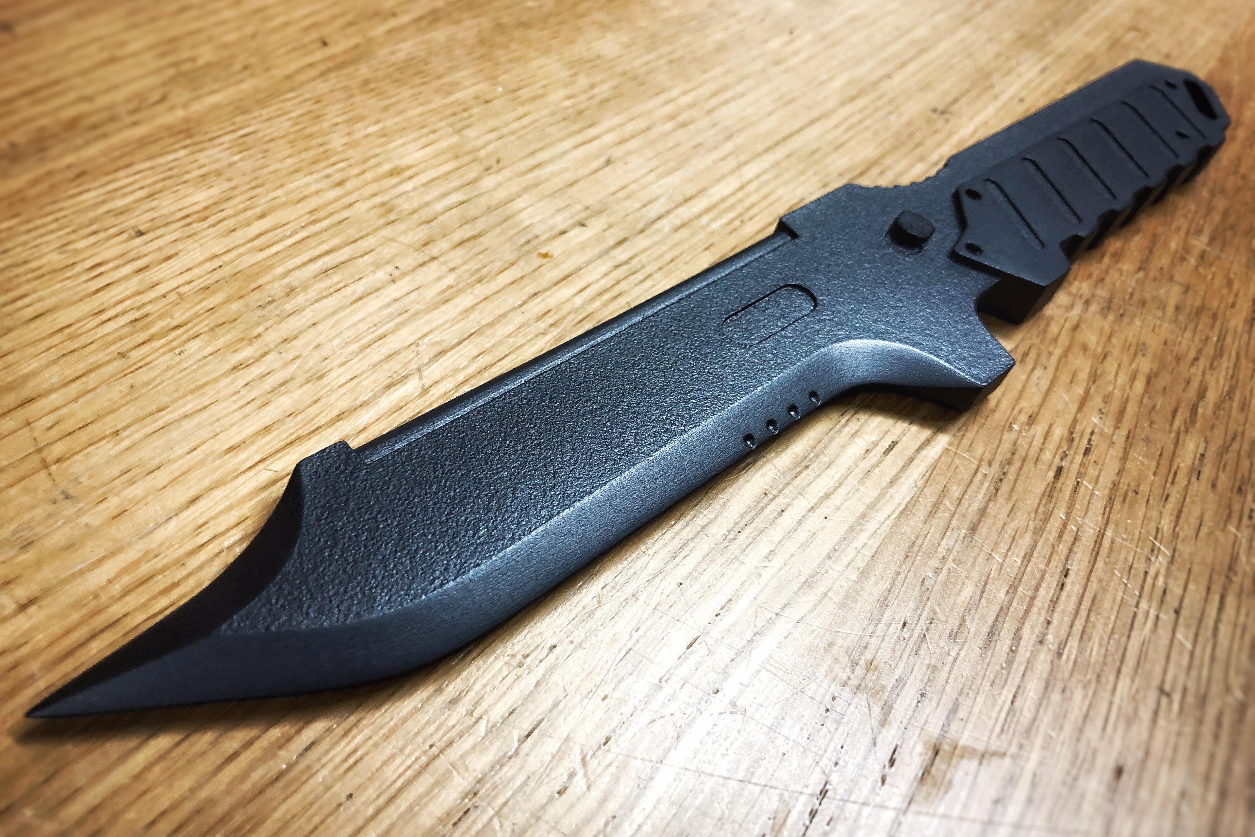 3D printed myself Snake’s stun knife from MGS4. Now to paint it up! Not